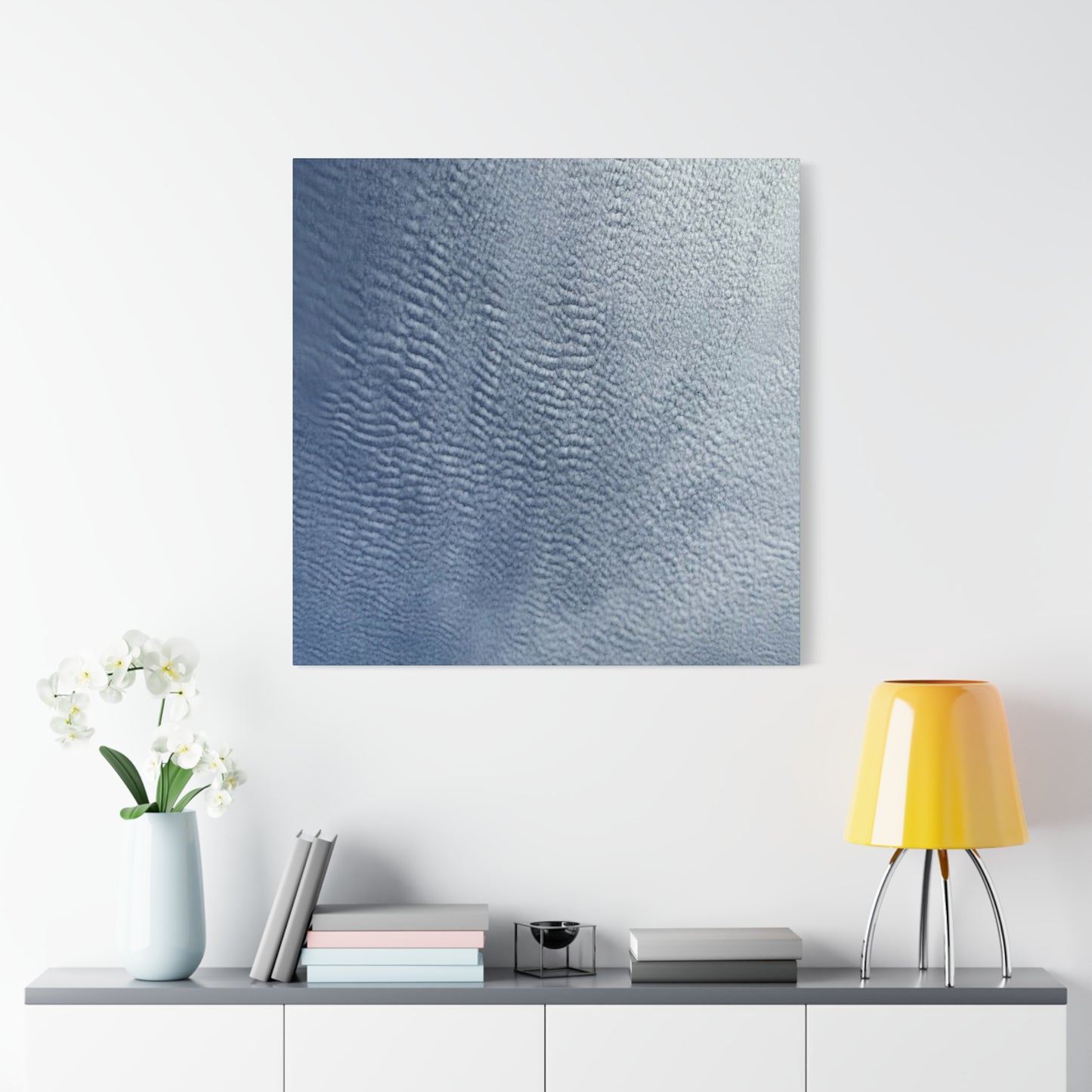 Rippling Echoes of Cerulean Stillness - Unique Frameless Canvas Wall Art - Art By Earth