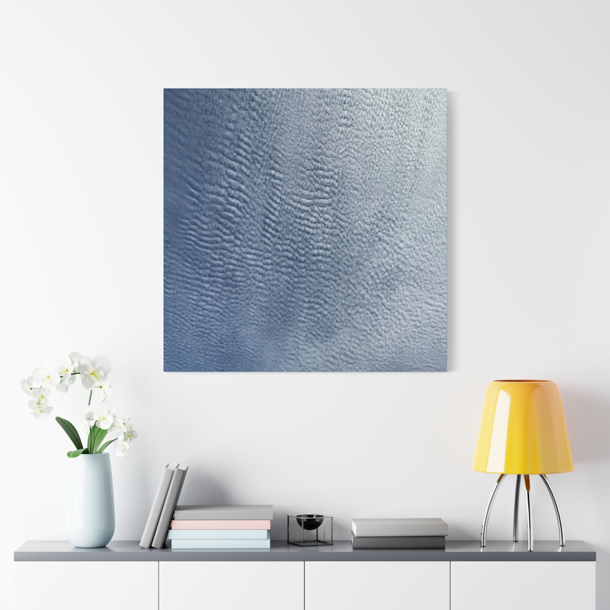 Rippling Echoes of Cerulean Stillness - Unique Frameless Canvas Wall Art - Art By Earth