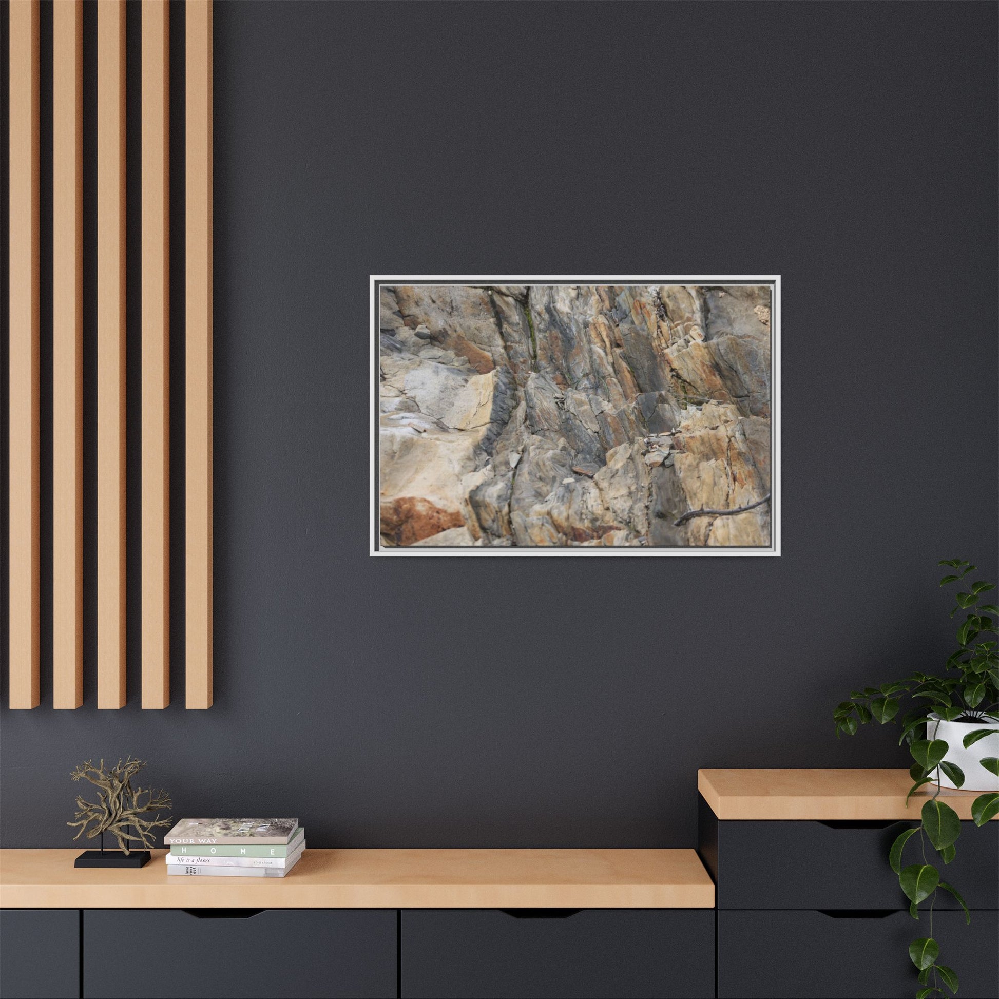 Stone's Silent Symphony - Unique Stretched Canvas Wall Art - Art By Earth