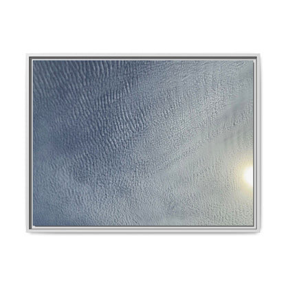 Undulating Whispers of Cerulean Stillness - Unique Stretched Canvas Wall Art - Art By Earth