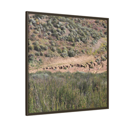 Ancient Dwellings in the Valley - Unique Stretched Canvas Wall Art - Art By Earth