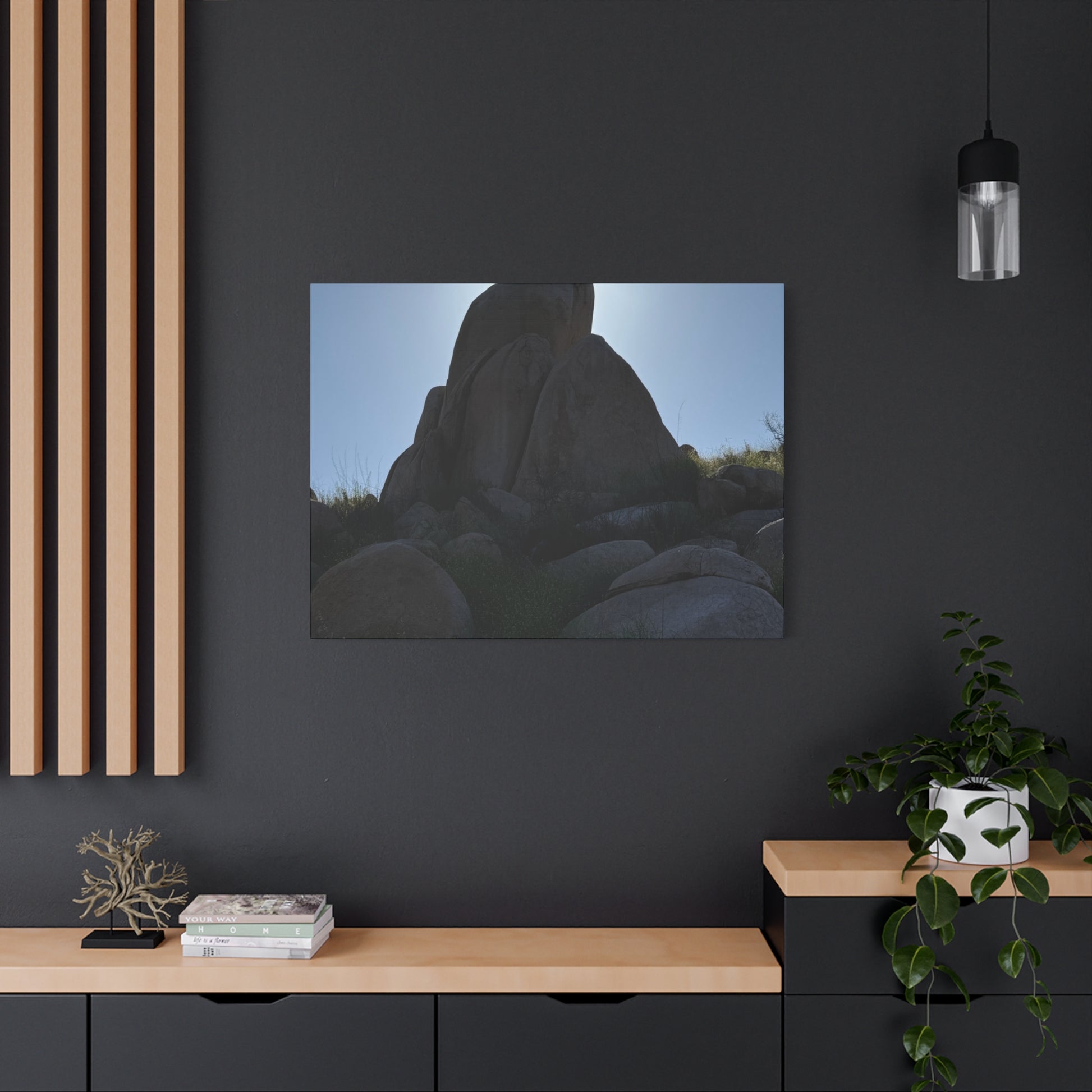 Rocks of Solitude - Unique Frameless Canvas Wall Art - Art By Earth