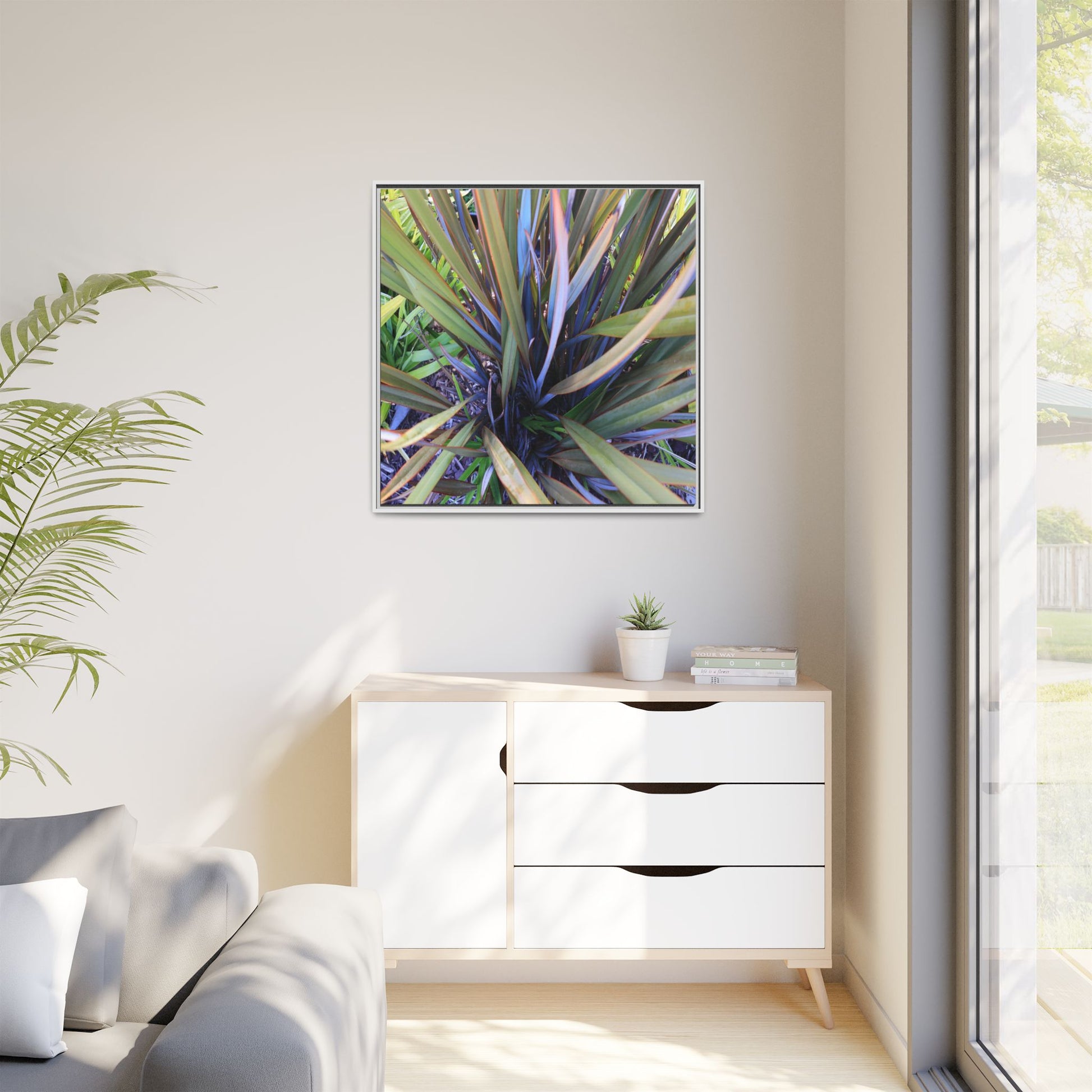 Radiant Leaves - Unique Stretched Canvas Wall Art - Art By Earth