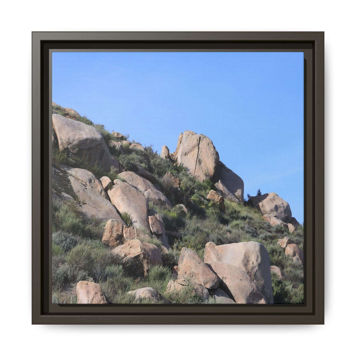 Ancient Boulders in Arid Landscape - Unique Stretched Canvas Wall Art - Art By Earth