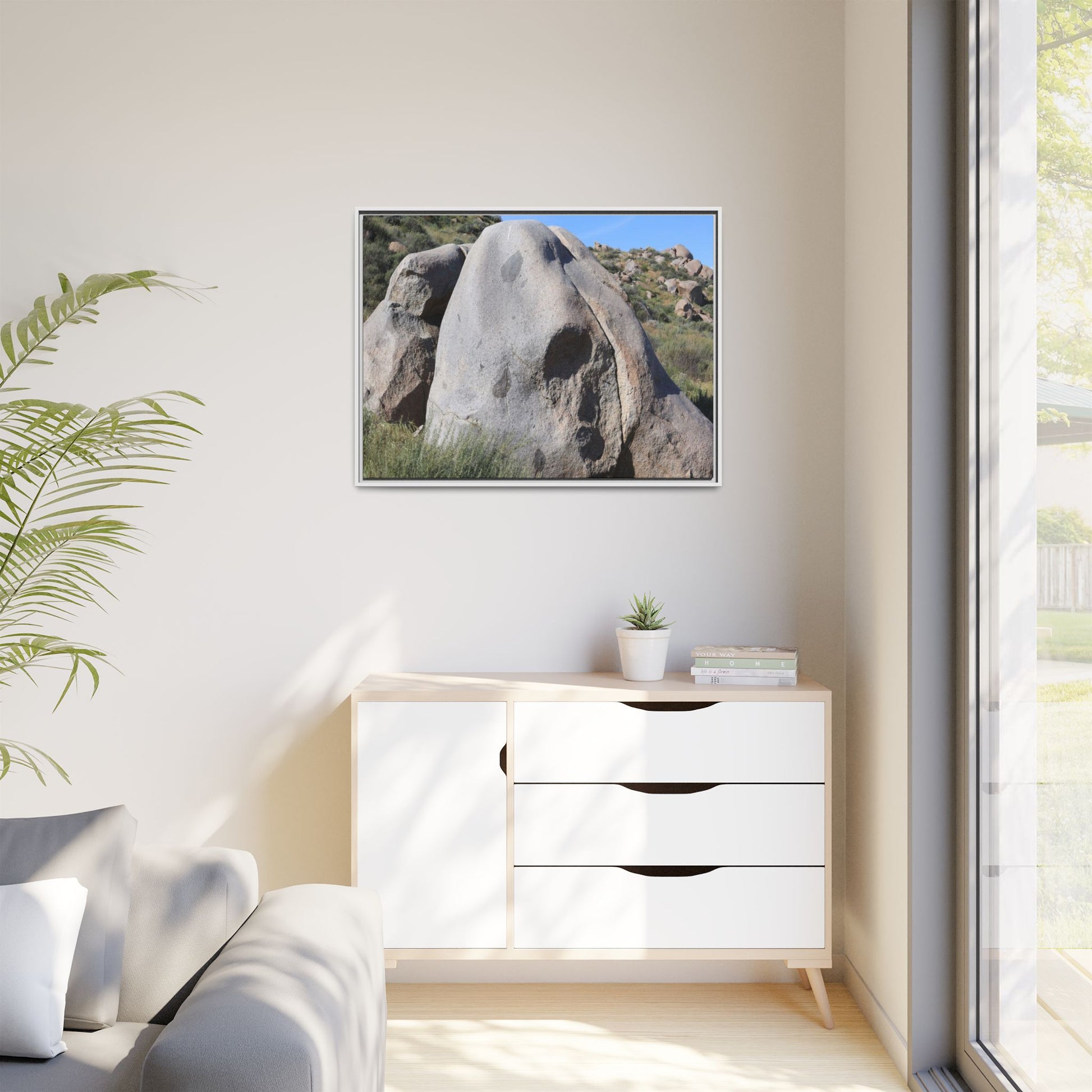Skull Rock Desert - Unique Stretched Canvas Wall Art - Art By Earth