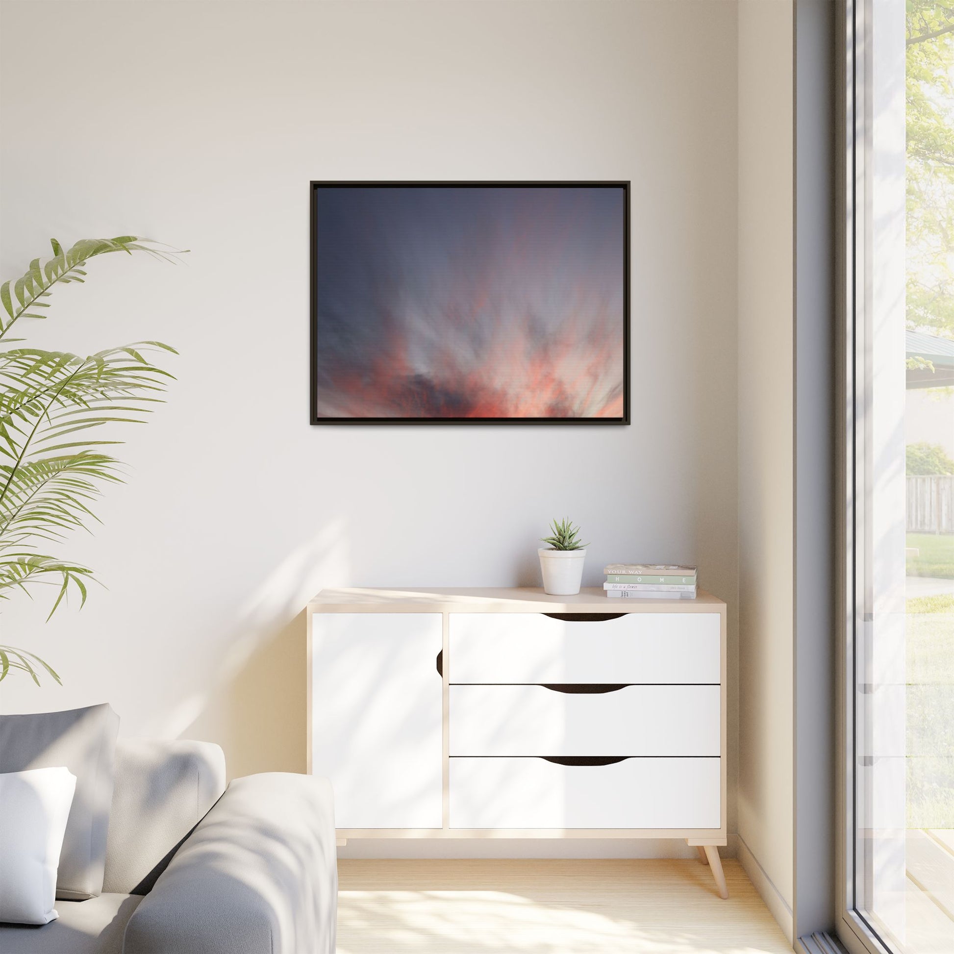 Celestial Blaze - Unique Stretched Canvas Wall Art - Art By Earth