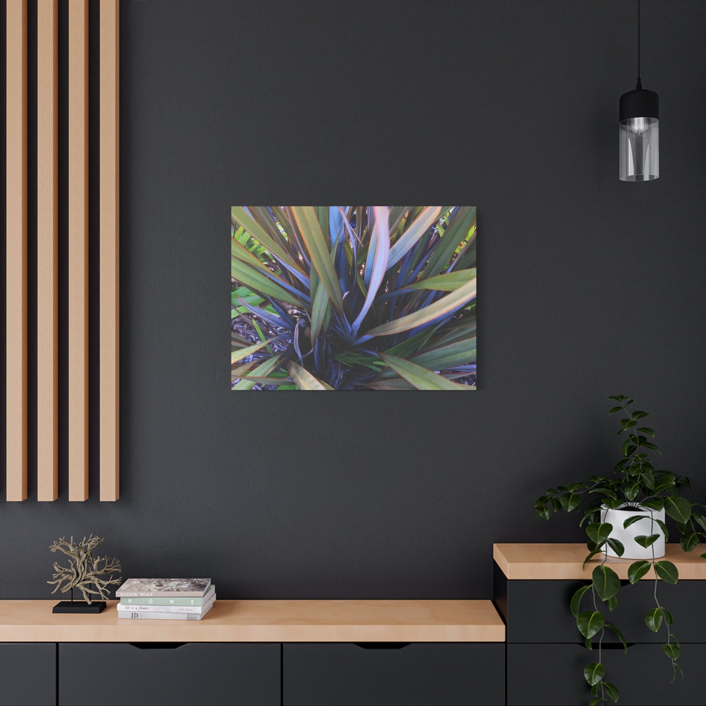 Twisted Blades of Verdant Symphony - Unique Frameless Canvas Wall Art - Art By Earth