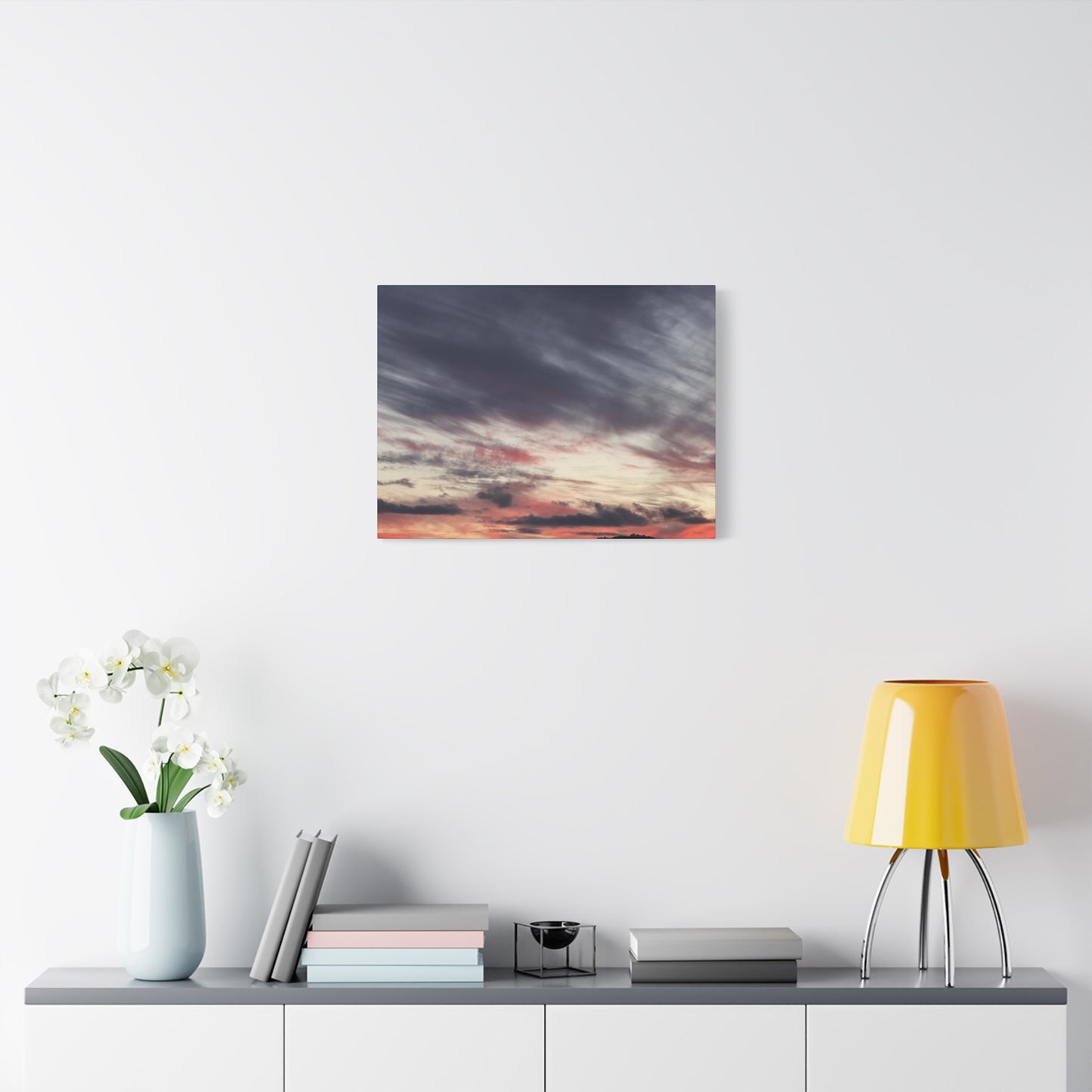 Sunset Over Mountains - Unique Frameless Canvas Wall Art - Art By Earth