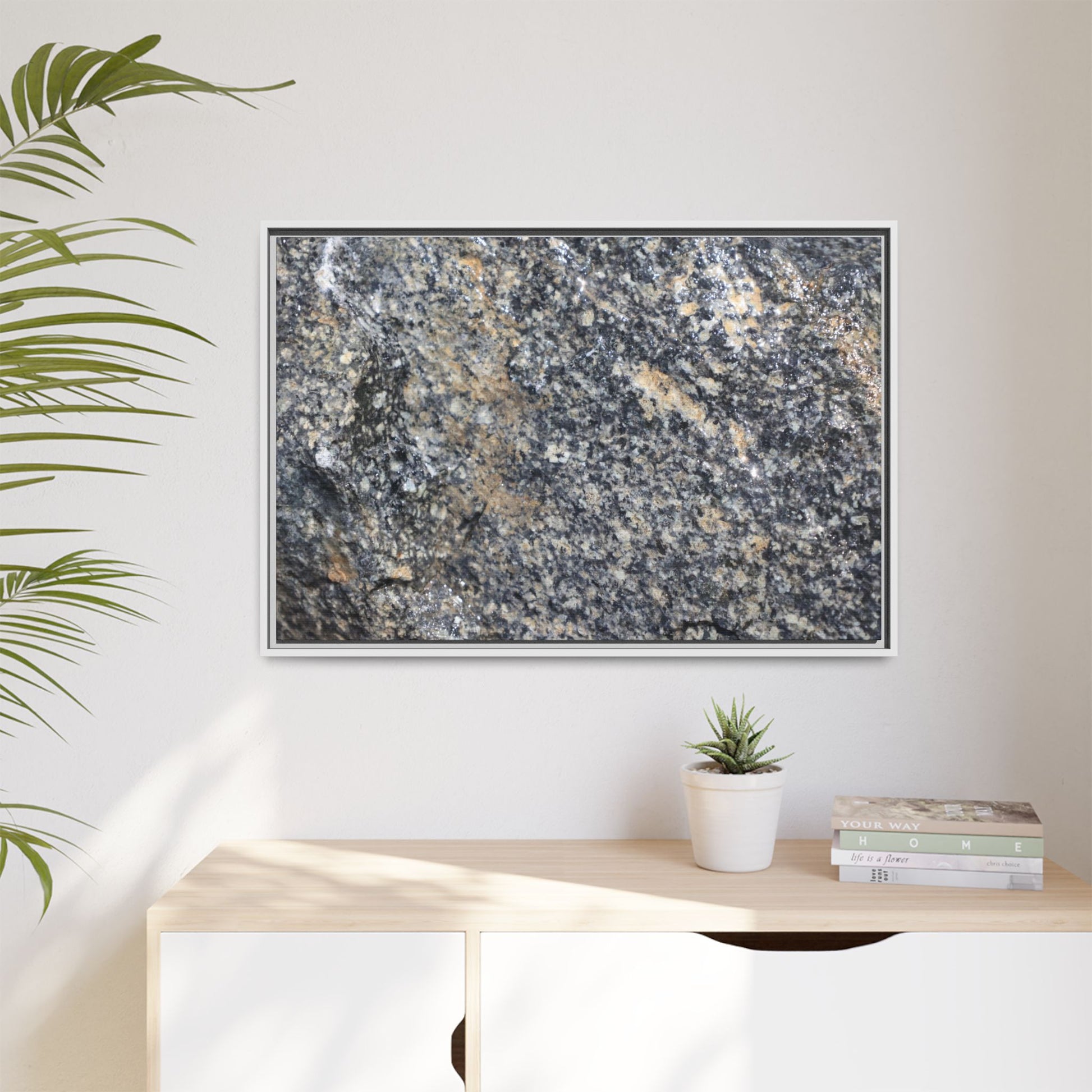 Crystalline Echoes - Unique Stretched Canvas Wall Art - Art By Earth