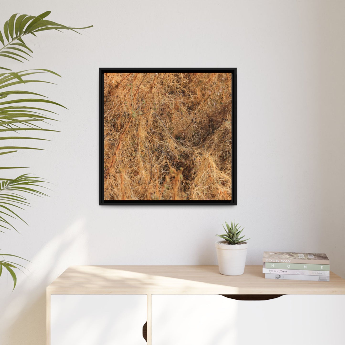 Dried Vegetation Study - Unique Stretched Canvas Wall Art - Art By Earth