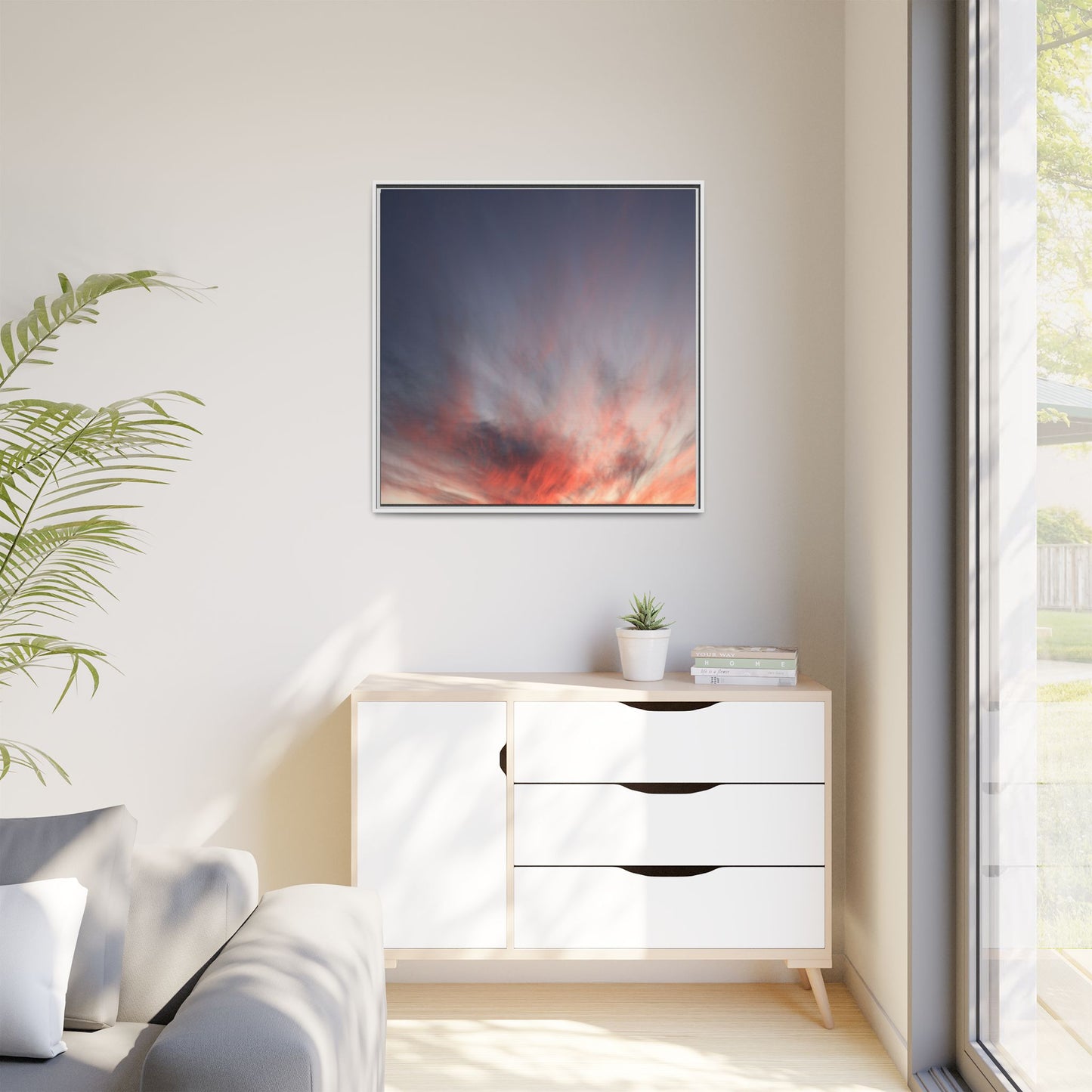 Celestial Blaze - Unique Stretched Canvas Wall Art - Art By Earth
