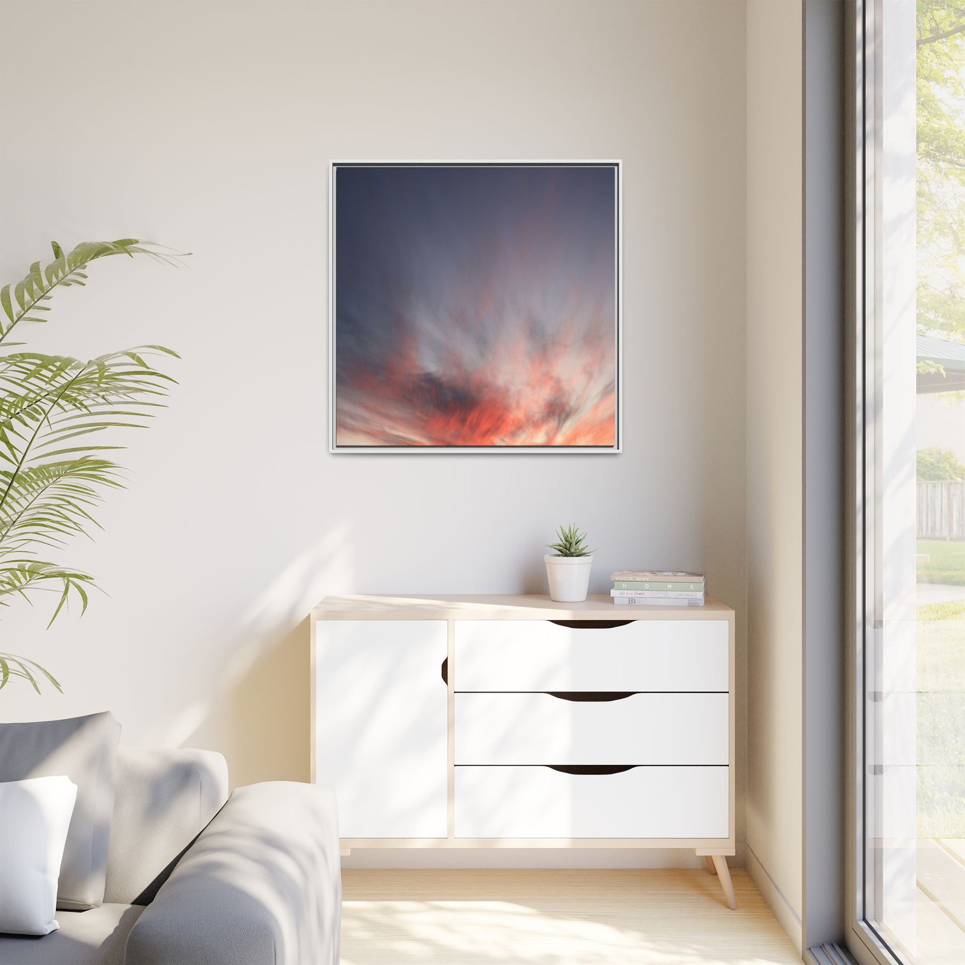 Celestial Blaze - Unique Stretched Canvas Wall Art - Art By Earth