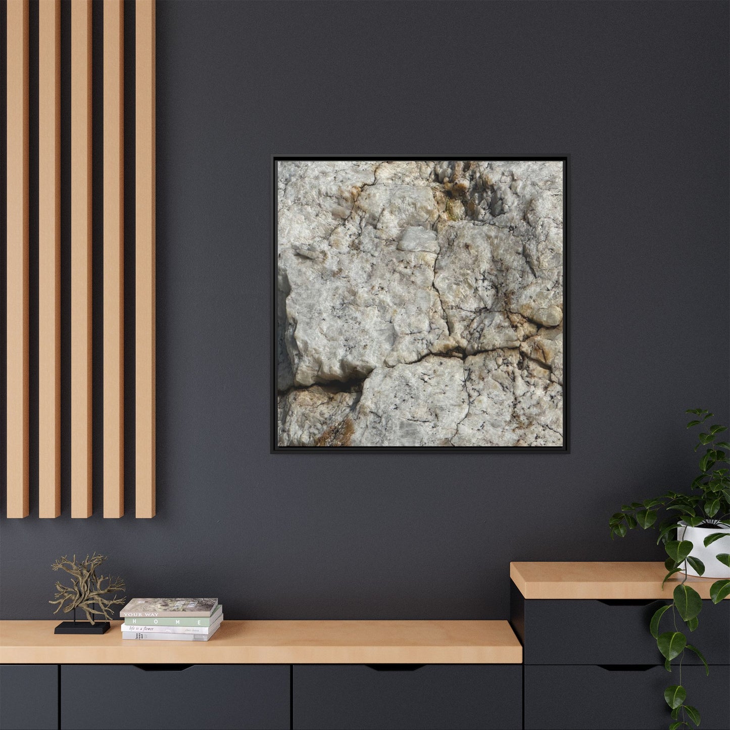 Weathered Limestone Formation - Unique Stretched Canvas Wall Art - Art By Earth