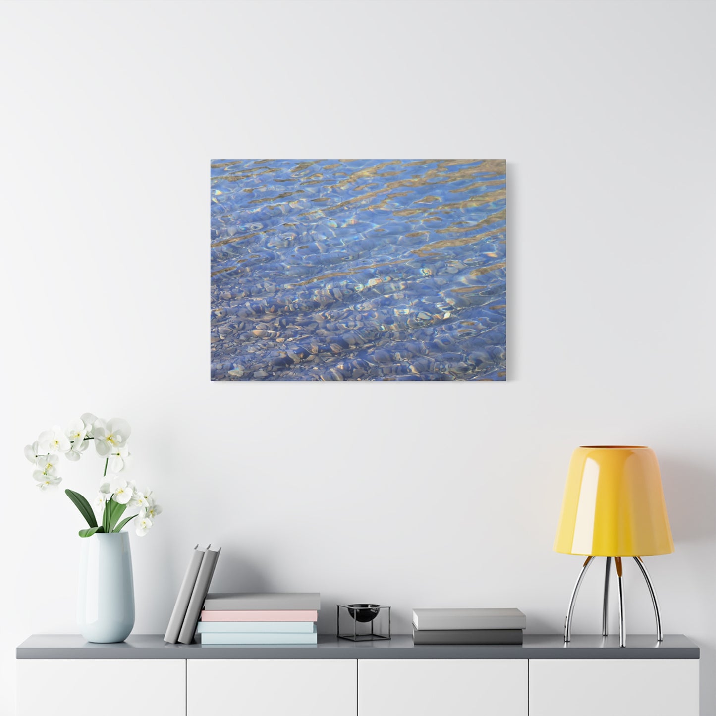 Ripples of Azure - Unique Frameless Canvas Wall Art
