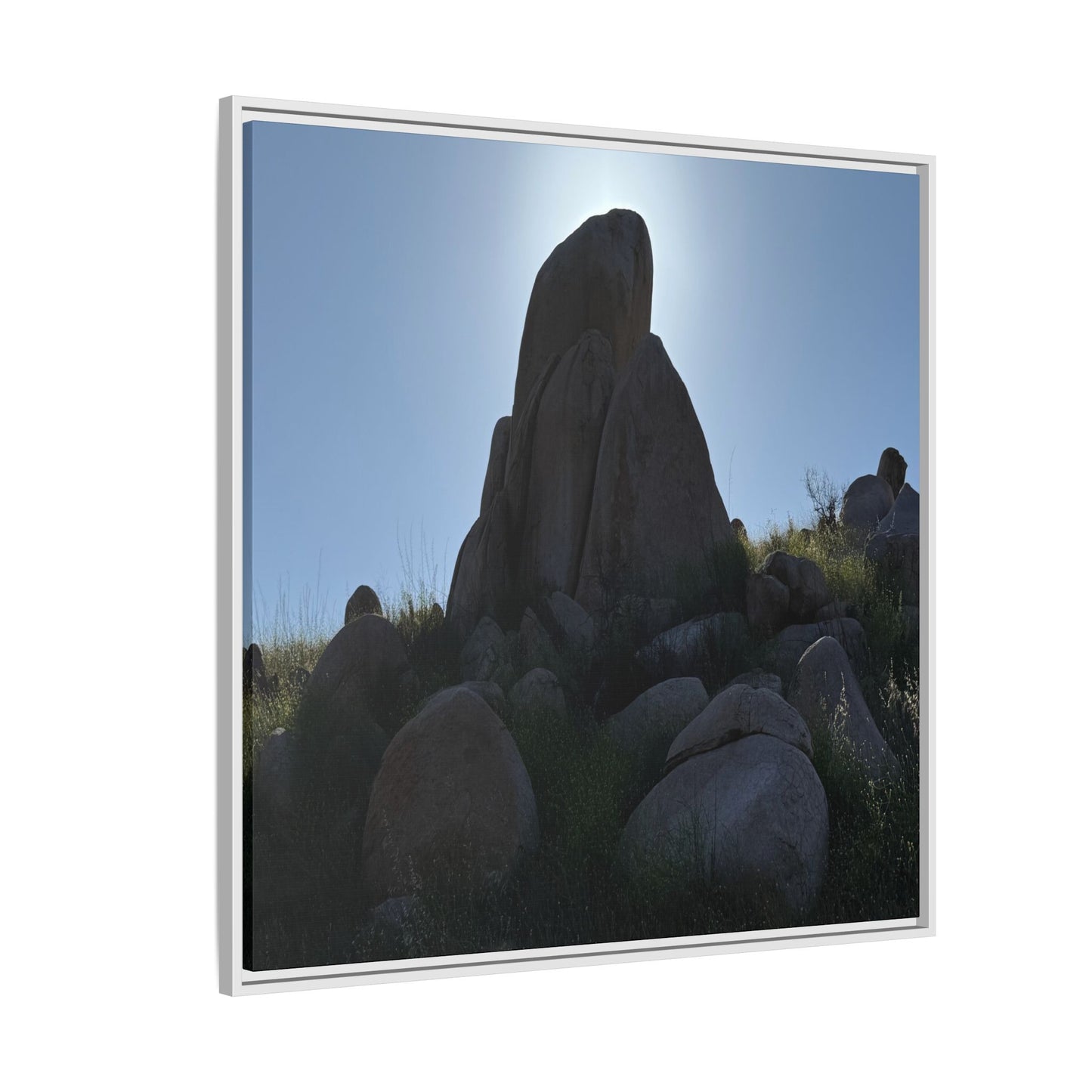 Boulder Silhouette - Unique Stretched Canvas Wall Art - Art By Earth