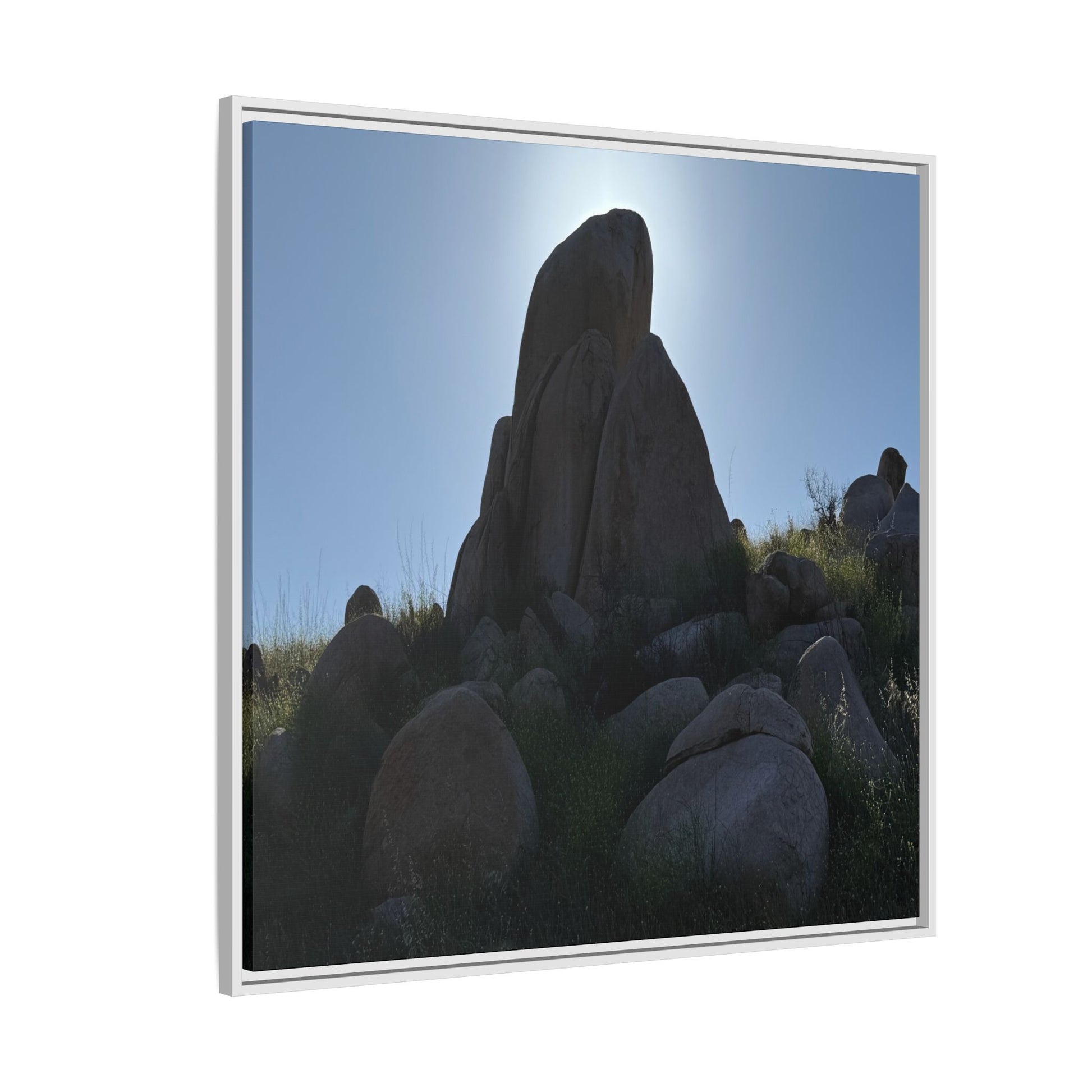 Boulder Silhouette - Unique Stretched Canvas Wall Art - Art By Earth