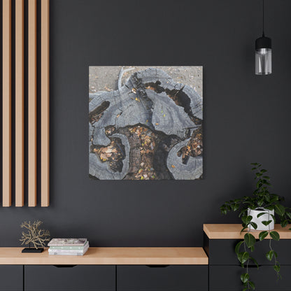 Weathered Woodland Whispers - Unique Frameless Canvas Wall Art - Art By Earth