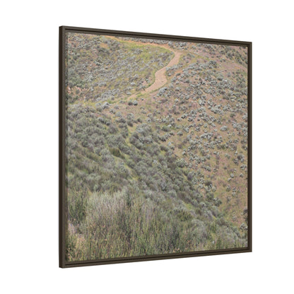 Arid Landscape with Winding Path - Unique Stretched Canvas Wall Art - Art By Earth