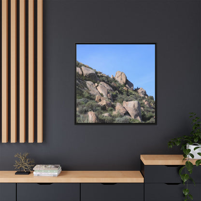 Ancient Boulders in Arid Landscape - Unique Stretched Canvas Wall Art - Art By Earth