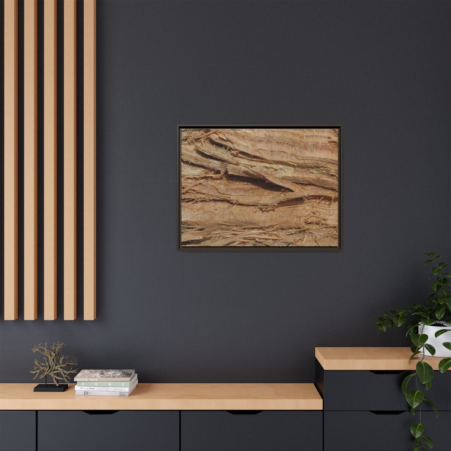 Splintered Bark - Unique Stretched Canvas Wall Art - Art By Earth