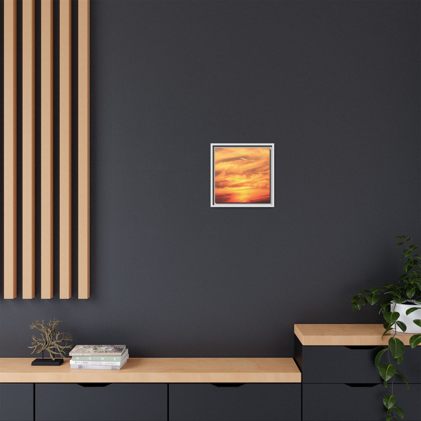 Burning Skies - Unique Stretched Canvas Wall Art - Art By Earth