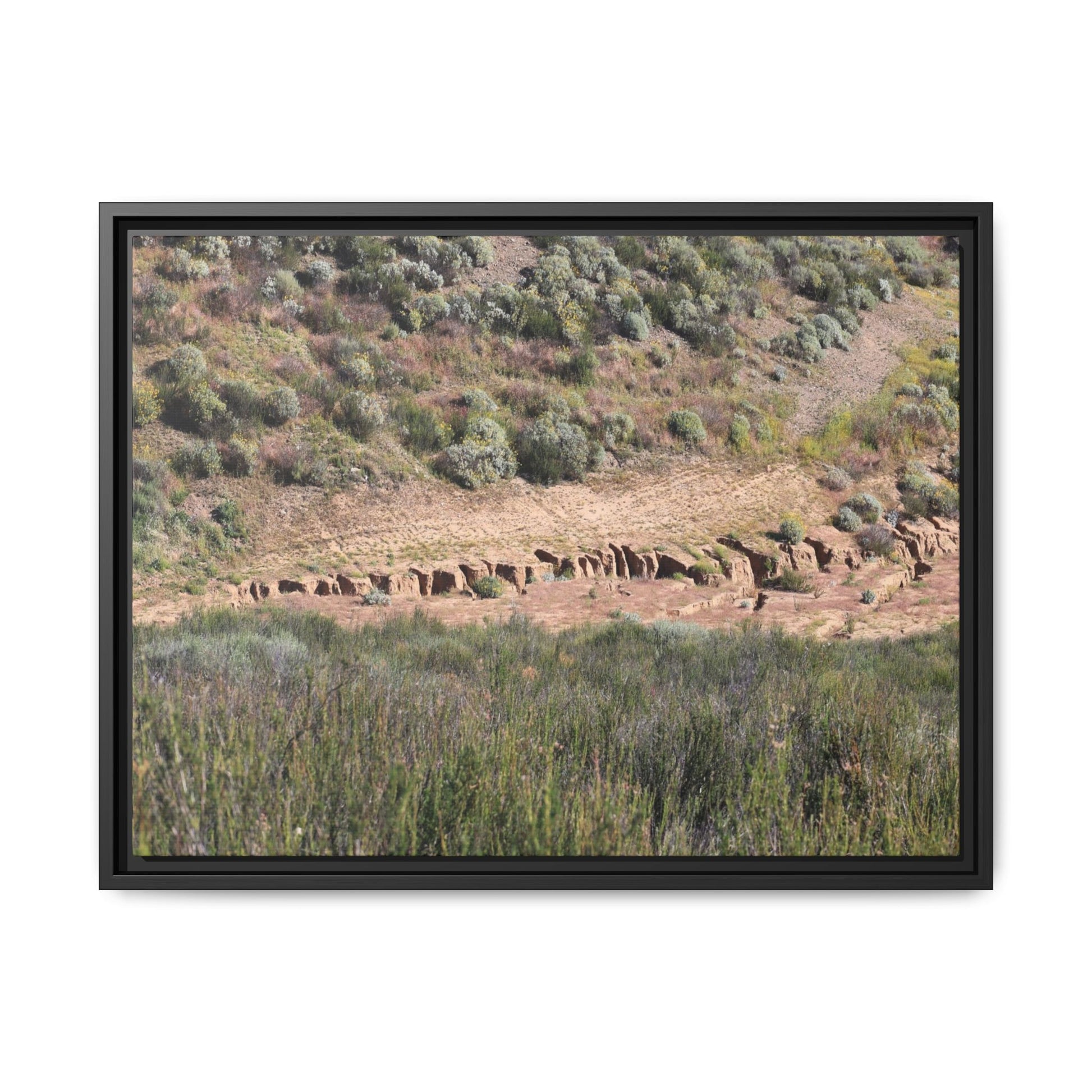 Ancient Dwellings in the Valley - Unique Stretched Canvas Wall Art - Art By Earth