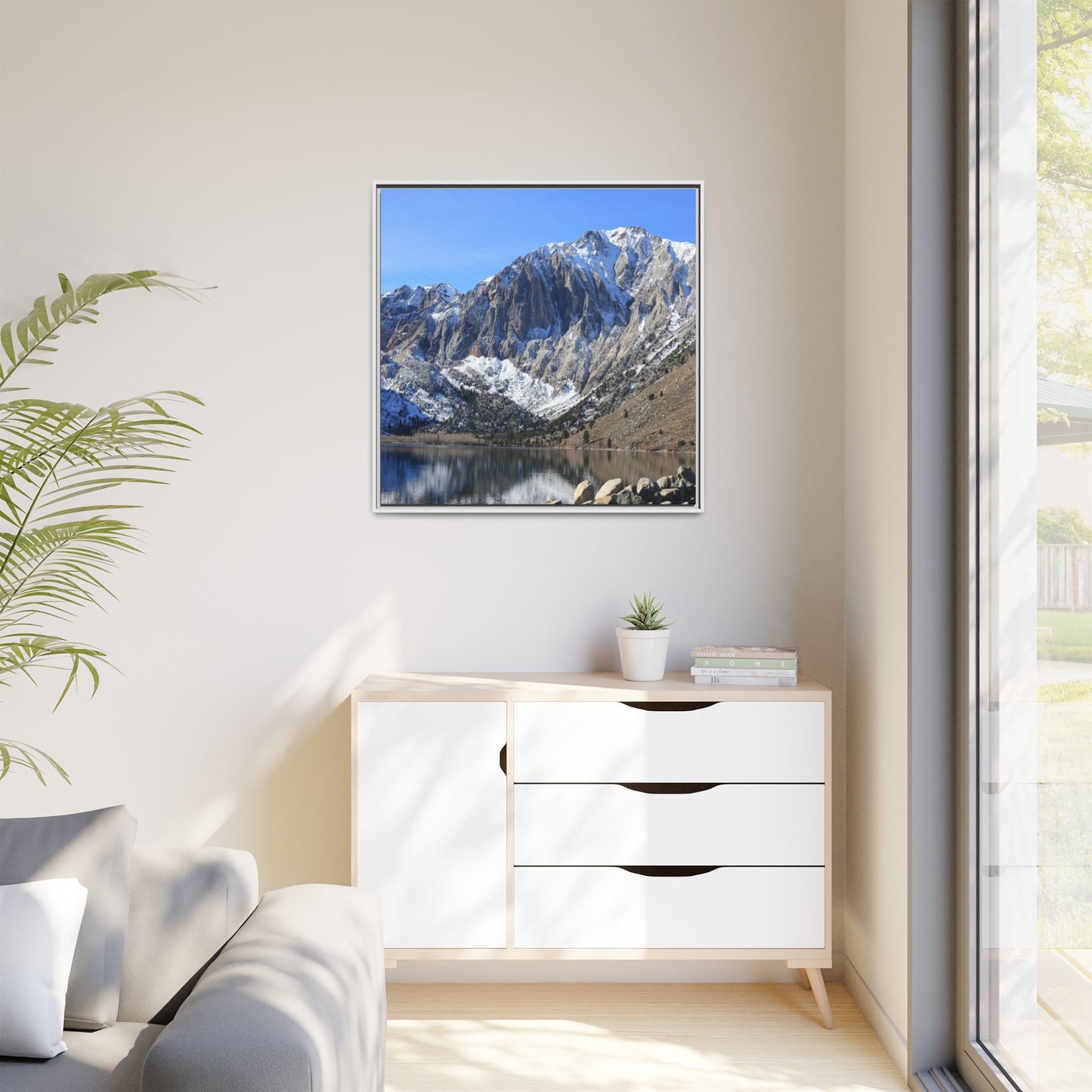 Frozen Reflection - Unique Stretched Canvas Wall Art