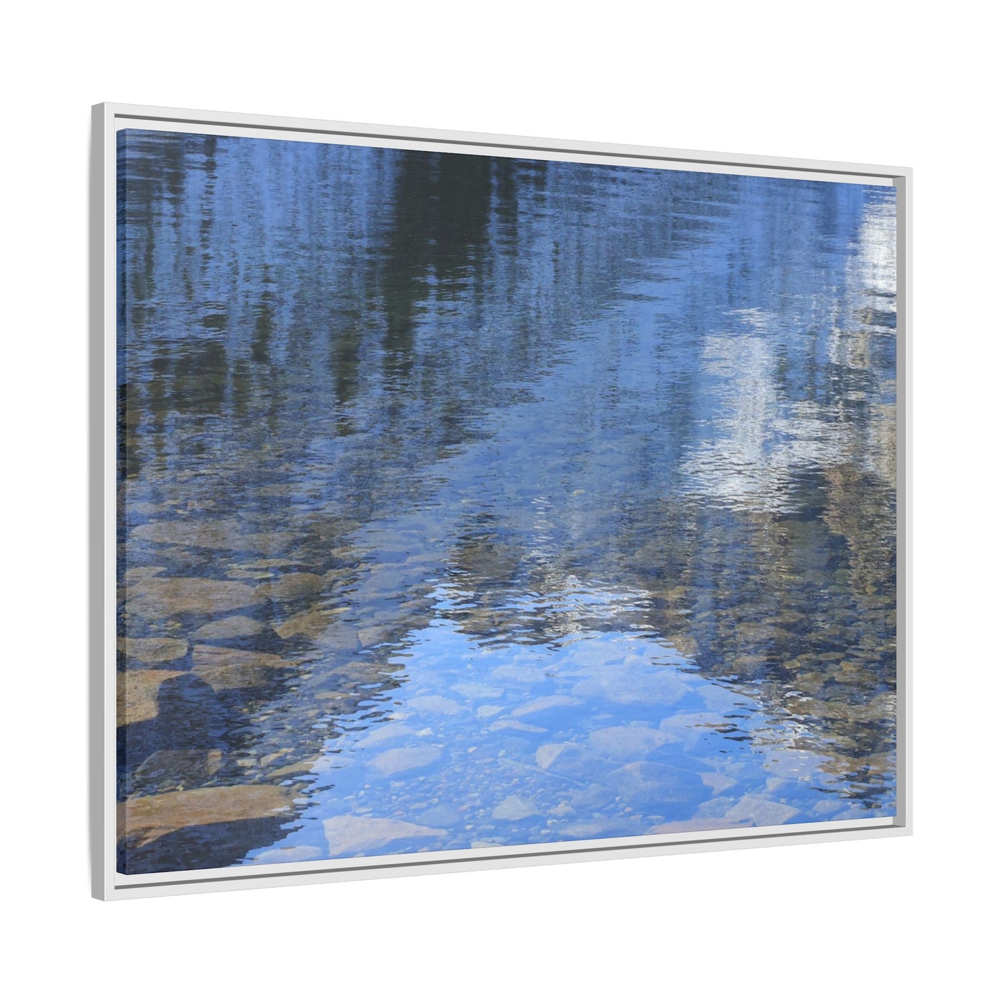 Reflected Stones - Unique Stretched Canvas Wall Art