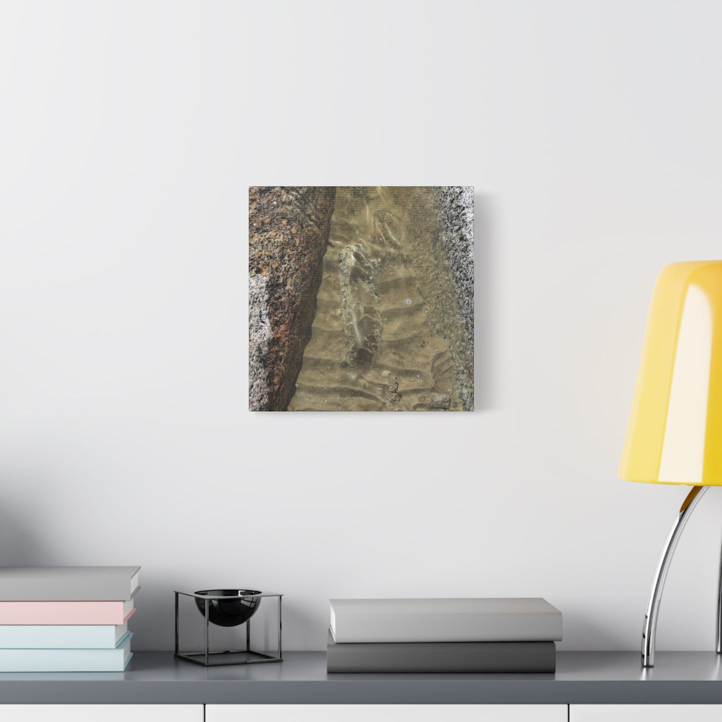 Weathered Concrete Gap - Unique Frameless Canvas Wall Art - Art By Earth