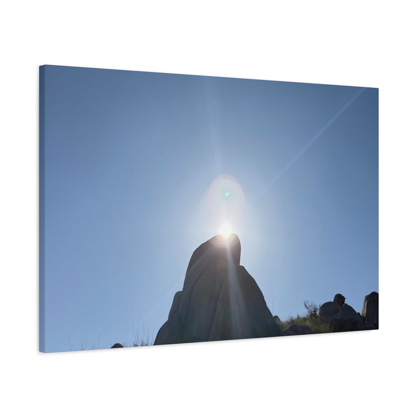 Sunburst Over Stone - Unique Frameless Canvas Wall Art - Art By Earth