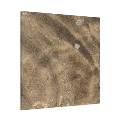 Sandy Shore Impressions - Unique Frameless Canvas Wall Art - Art By Earth