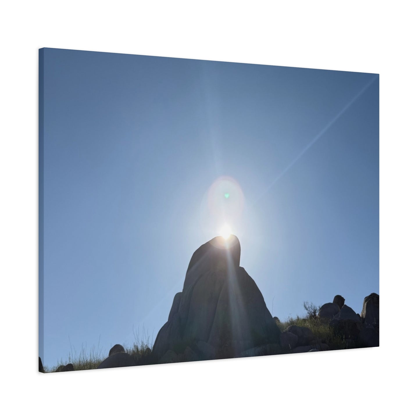 Sunburst Over Stone - Unique Frameless Canvas Wall Art - Art By Earth