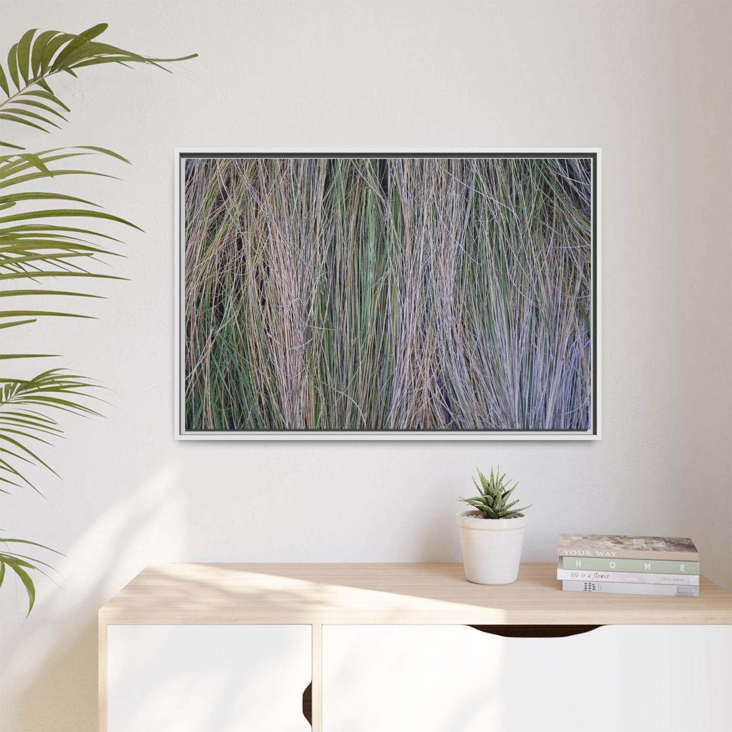 Whispers of Silver Grass - Unique Stretched Canvas Wall Art - Art By Earth