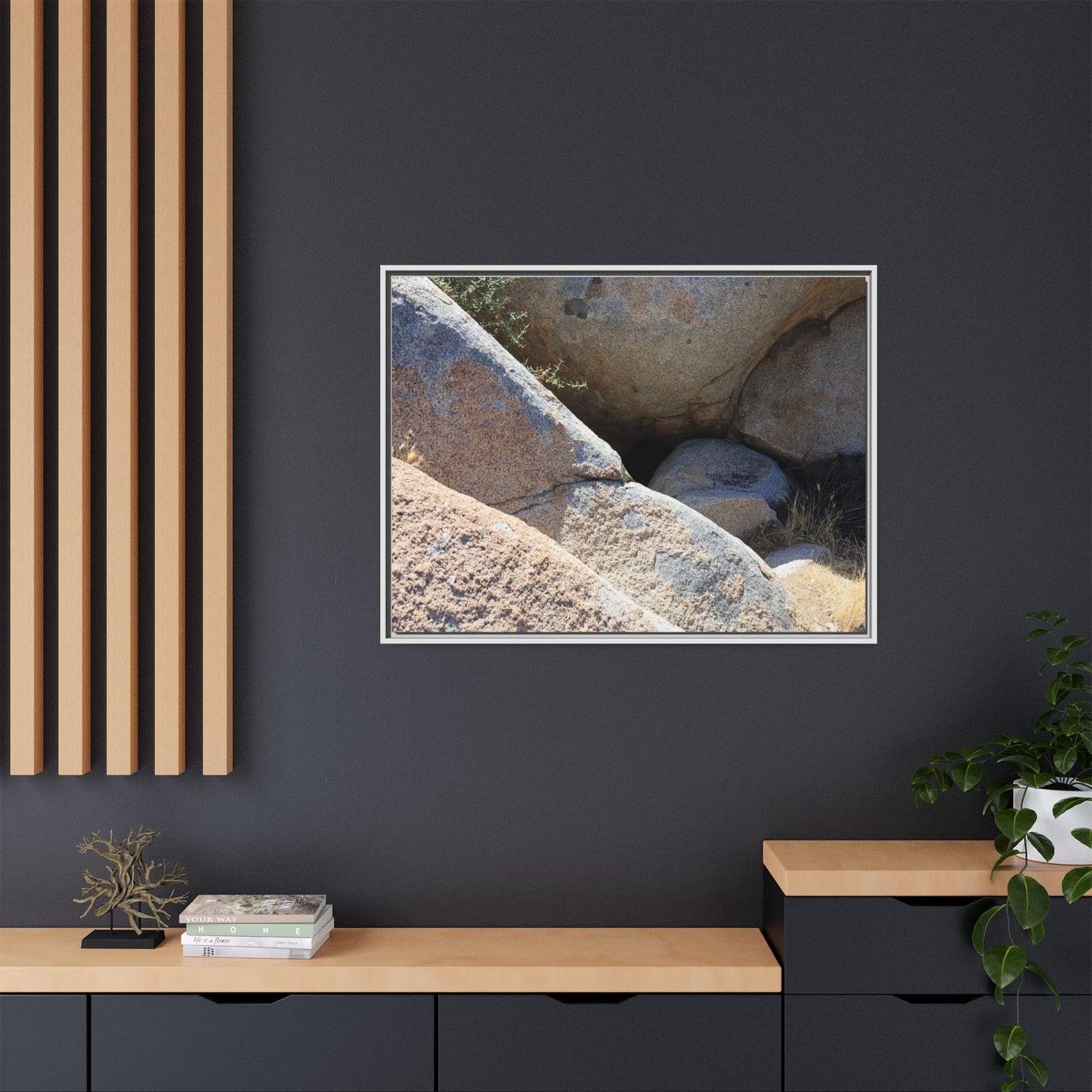 Boulder Shelter - Unique Stretched Canvas Wall Art