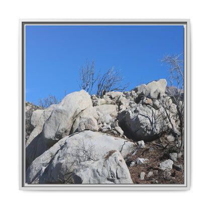 Barren Landscape with Boulder Formations - Unique Stretched Canvas Wall Art - Art By Earth