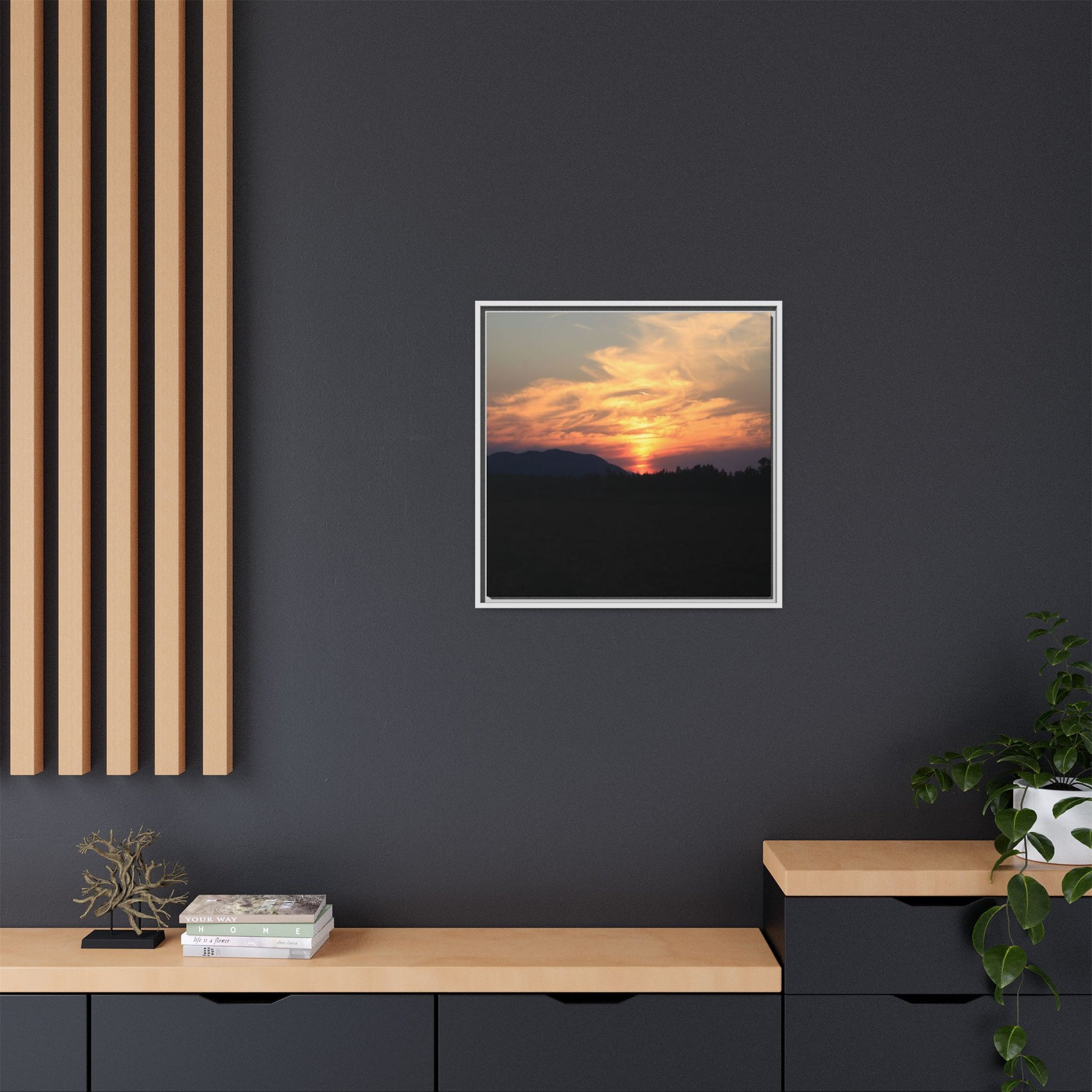 Gilded Horizon - Unique Stretched Canvas Wall Art - Art By Earth
