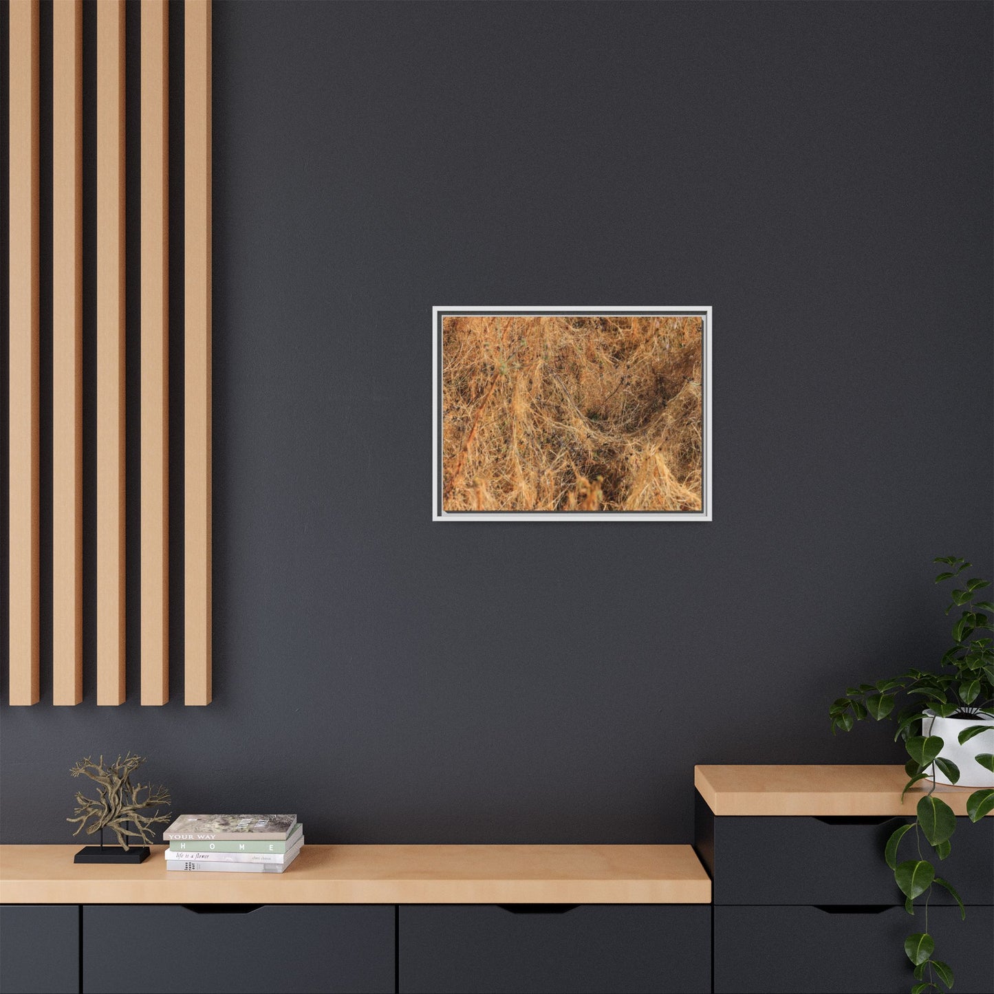 Dried Vegetation Study - Unique Stretched Canvas Wall Art - Art By Earth
