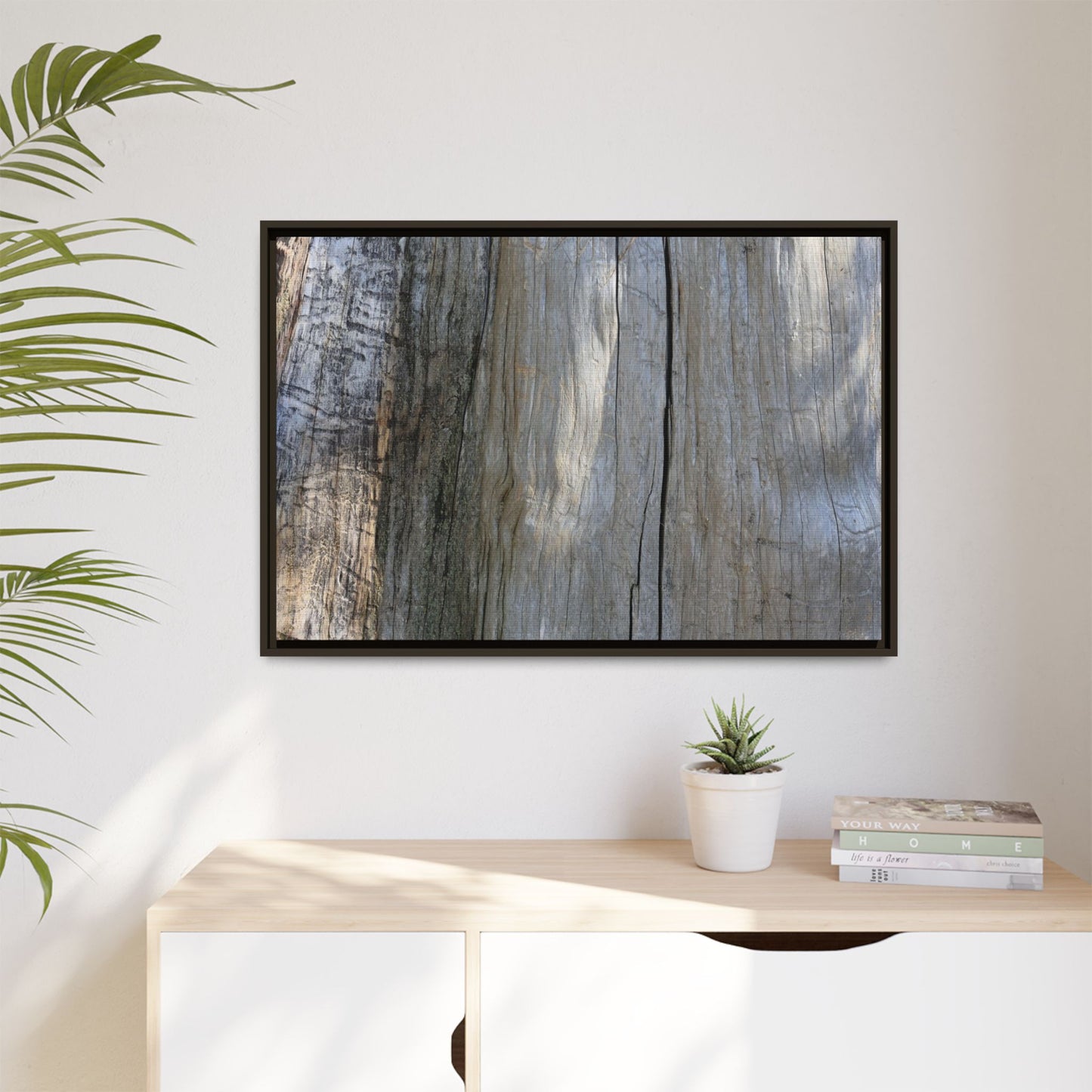 Cracked Timber Texture - Unique Stretched Canvas Wall Art