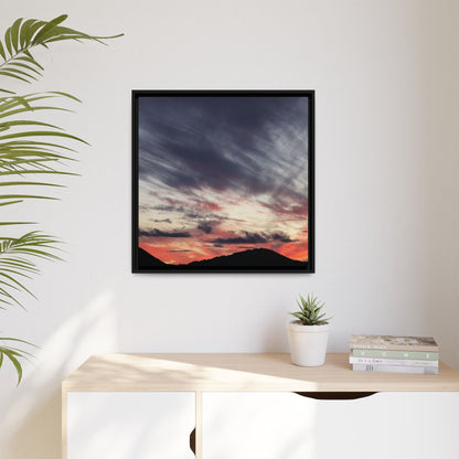 Fiery Sky at Dusk - Unique Stretched Canvas Wall Art - Art By Earth