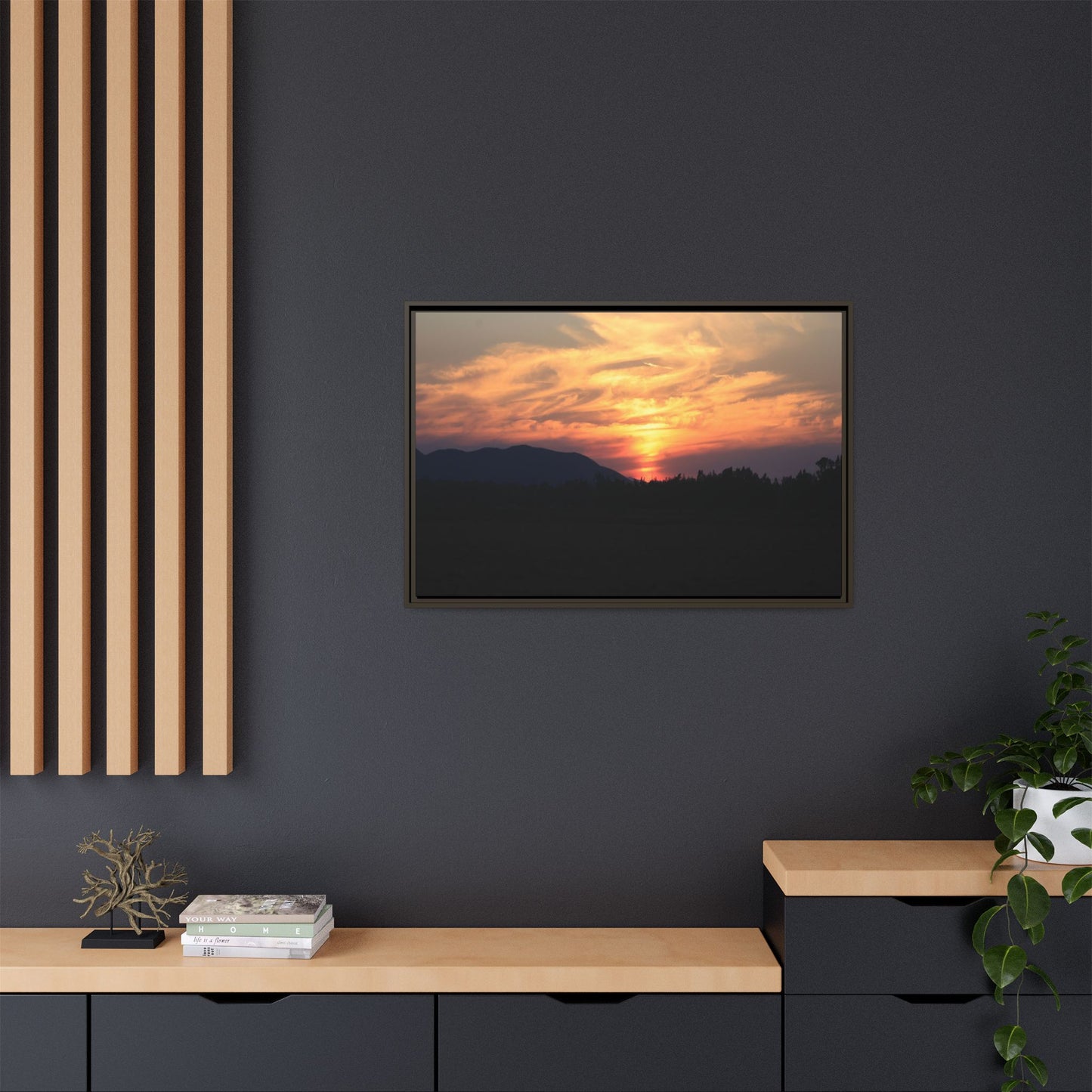 Gilded Horizon - Unique Stretched Canvas Wall Art - Art By Earth