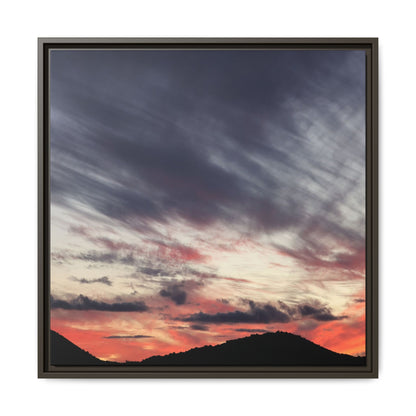 Fiery Sky at Dusk - Unique Stretched Canvas Wall Art - Art By Earth