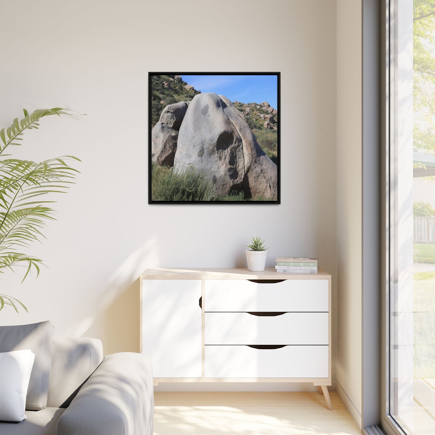 Skull Rock Desert - Unique Stretched Canvas Wall Art - Art By Earth