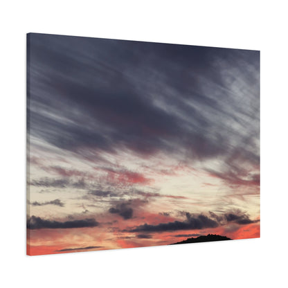 Sunset Over Mountains - Unique Frameless Canvas Wall Art - Art By Earth