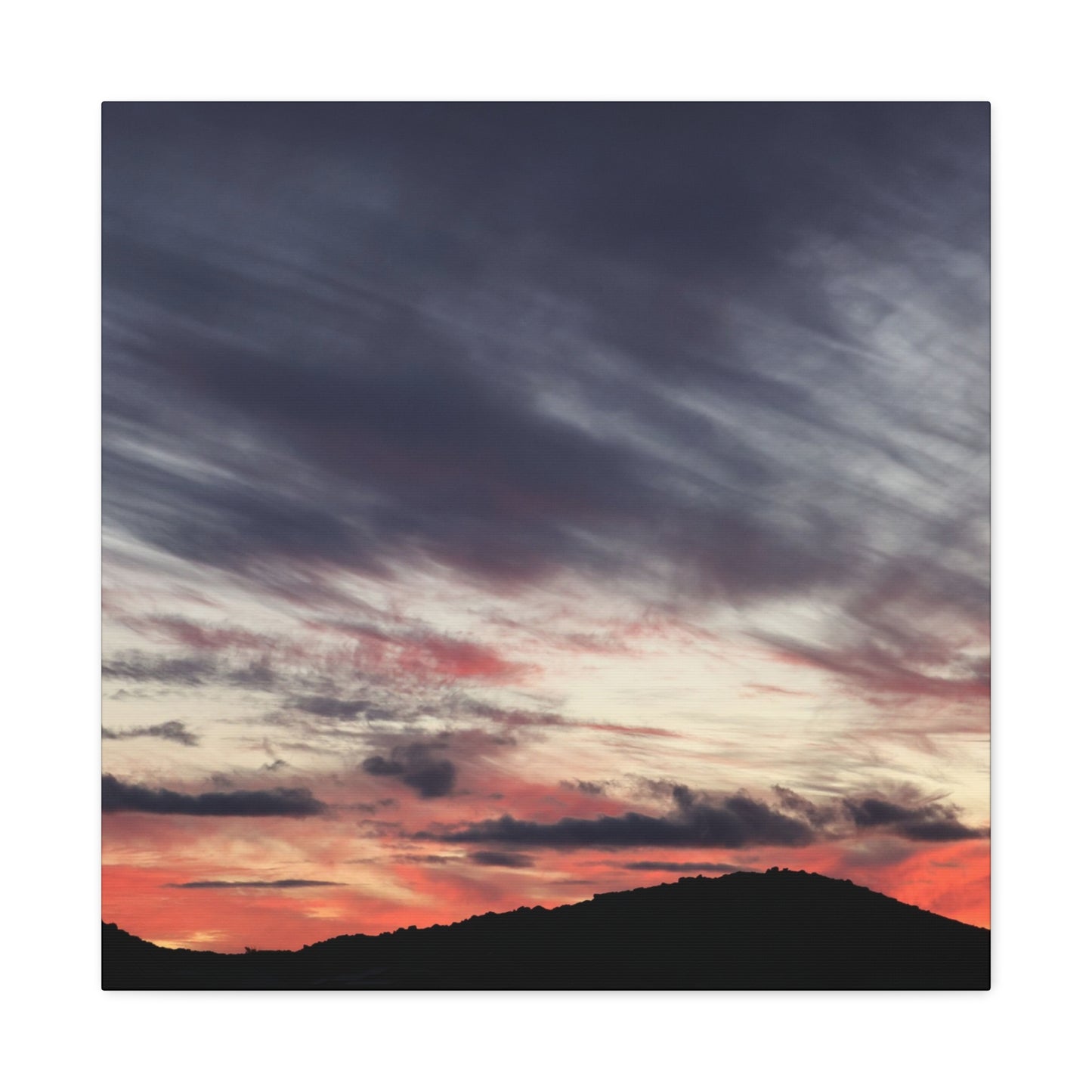 Sunset Over Mountains - Unique Frameless Canvas Wall Art - Art By Earth