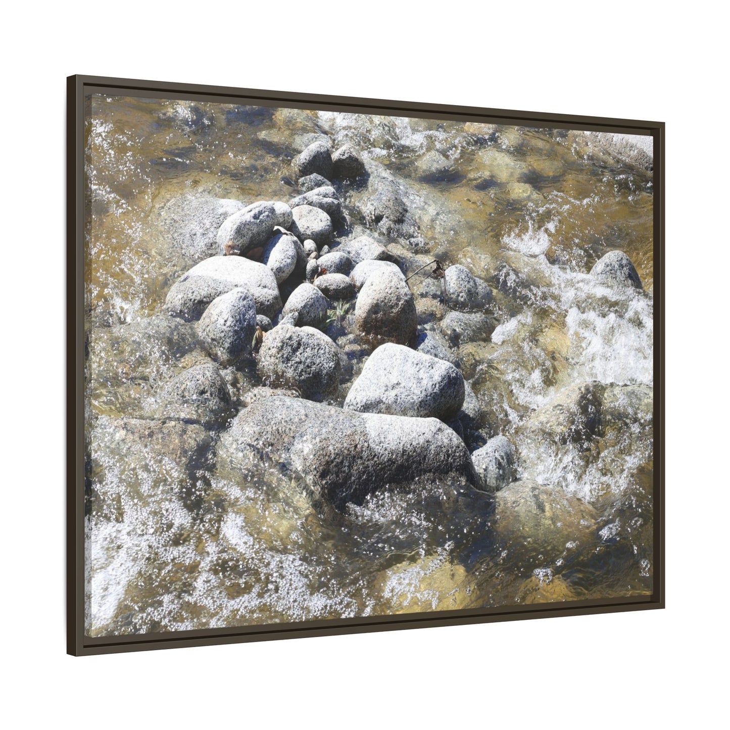 Mountain Stream Flow - Unique Stretched Canvas Wall Art - Art By Earth