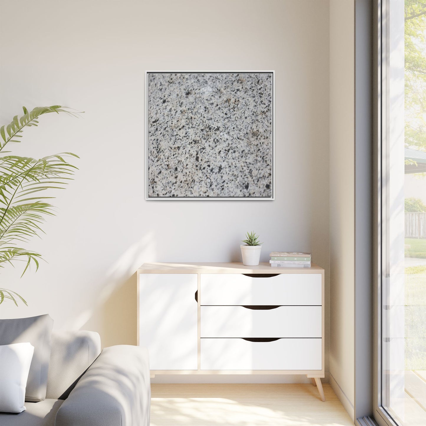 Monochrome Mosaic - Unique Stretched Canvas Wall Art - Art By Earth