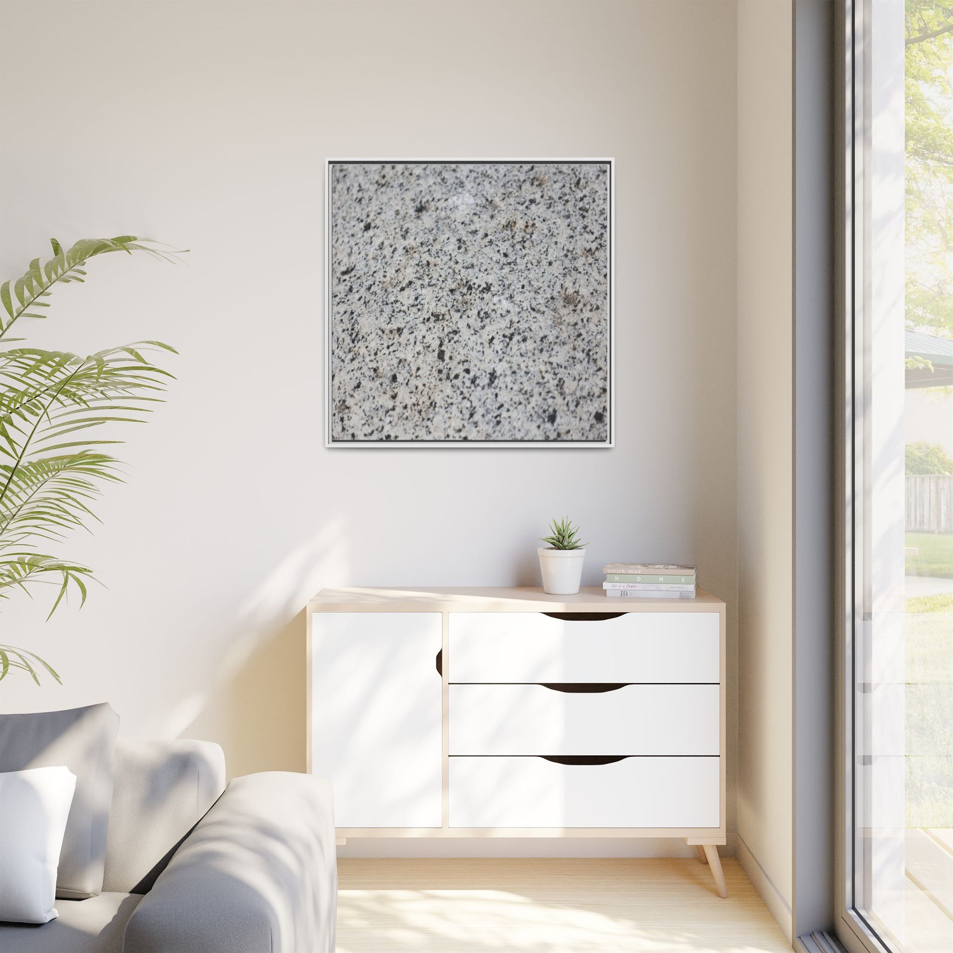 Monochrome Mosaic - Unique Stretched Canvas Wall Art - Art By Earth