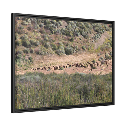 Ancient Dwellings in the Valley - Unique Stretched Canvas Wall Art - Art By Earth
