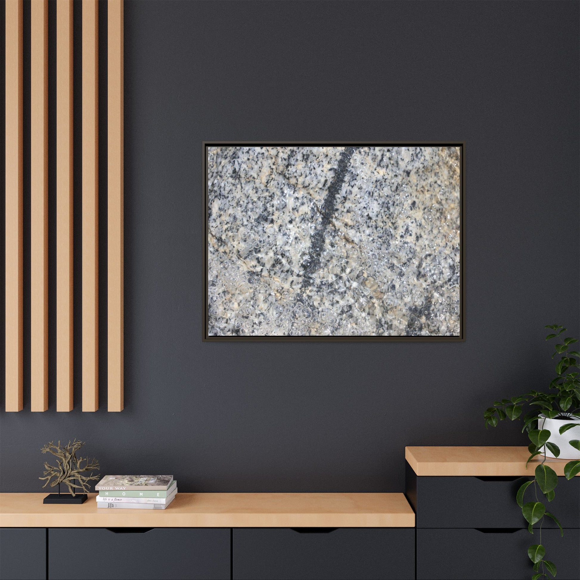 Granite Bubbles - Unique Stretched Canvas Wall Art - Art By Earth