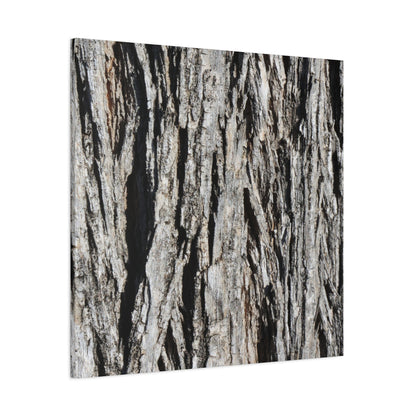 Bark Layers in Monochrome - Unique Frameless Canvas Wall Art - Art By Earth